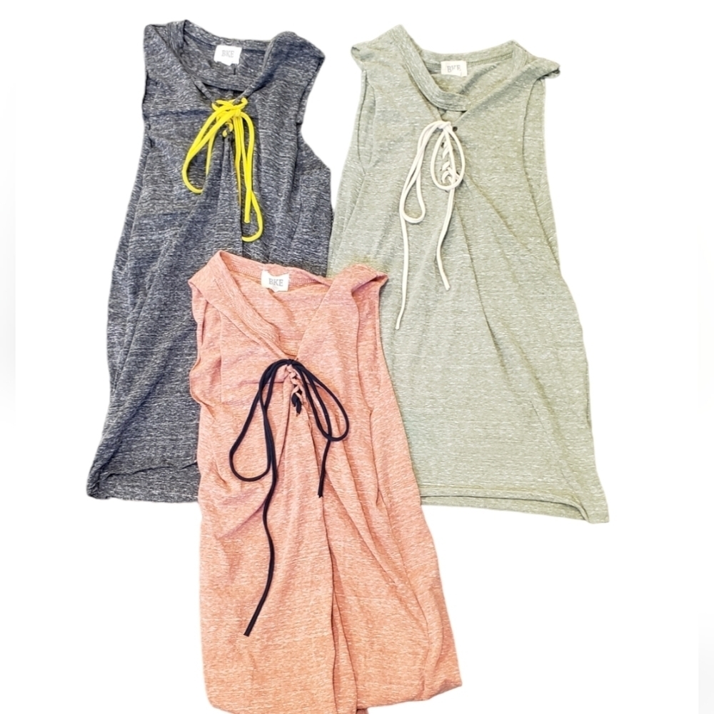 BKE Tank Top Bundle of 3 Shirts Solids Women